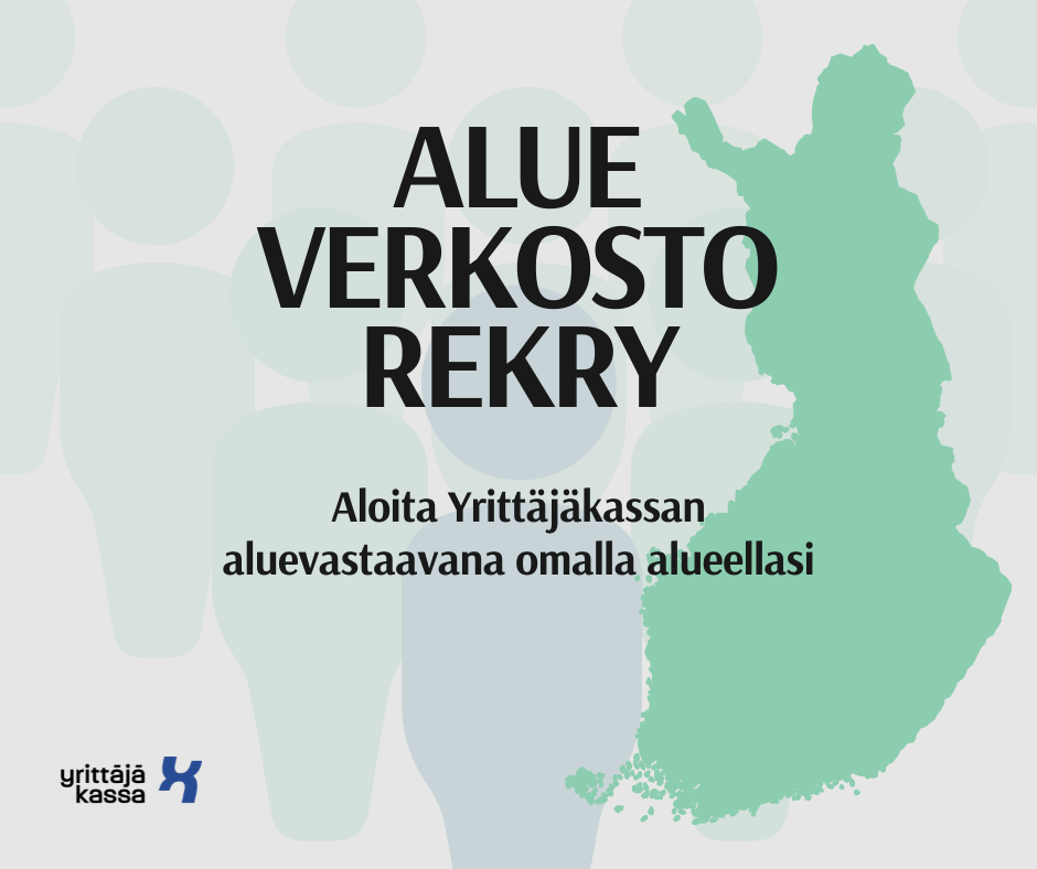 Kuvassa teksti Alueverkostorekry ja vihreällä Suomen kartta